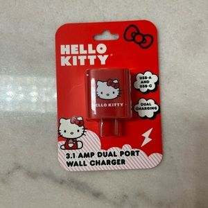 Valentines. Red Hello Kitty 3.1 AMP Dual Port Wall Charger